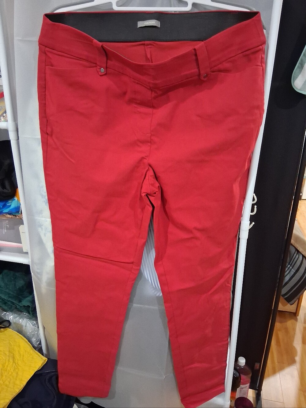 Maurices Bright Red Skinny Jeans